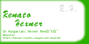 renato hexner business card